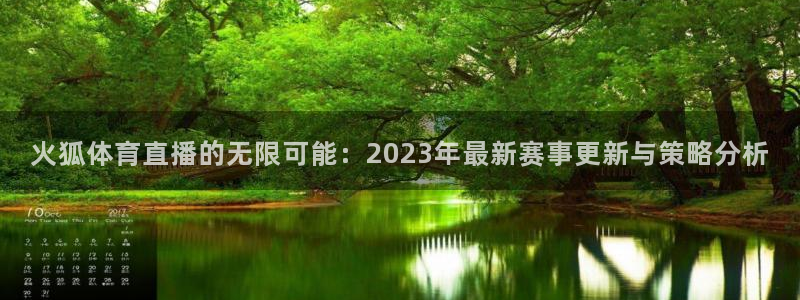 火狐体育直播的无限可能：2023年最新赛事更新与策略分析